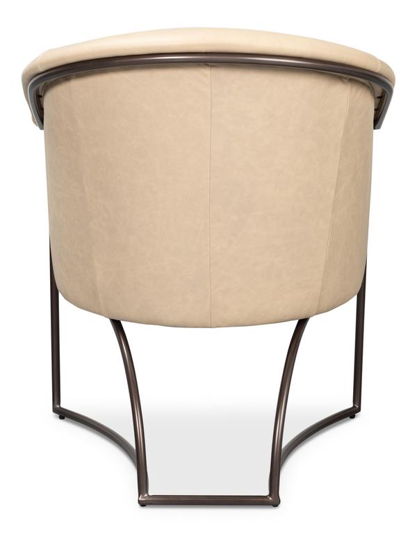 Nagel White Distilled Leather Chair - Ornate Home