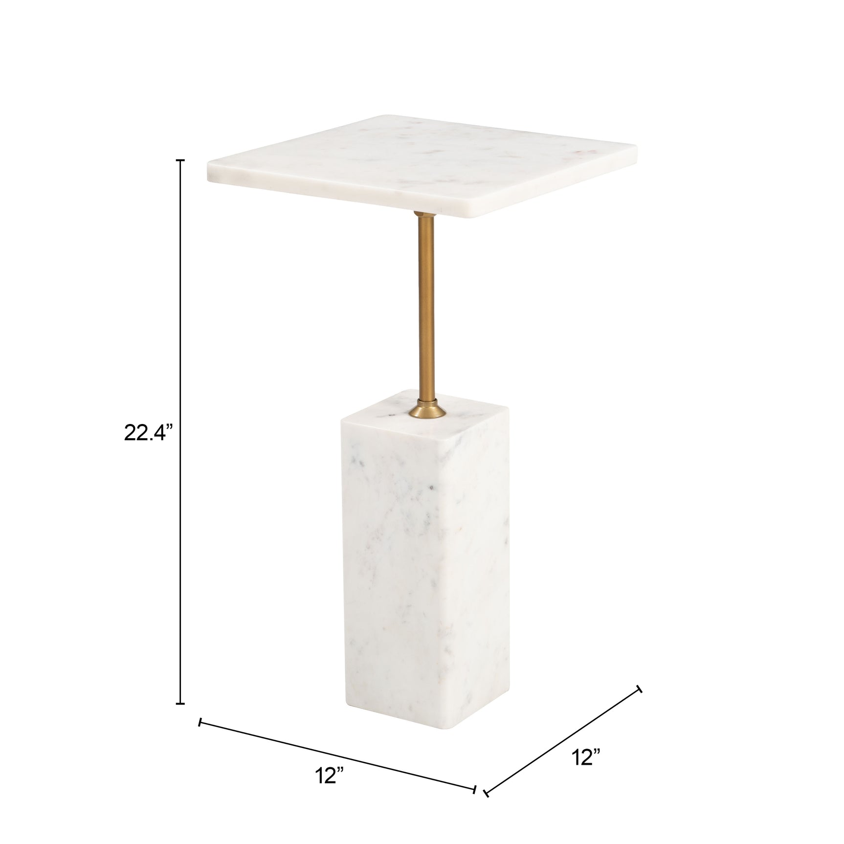 Naht White Side Table - Ornate Home
