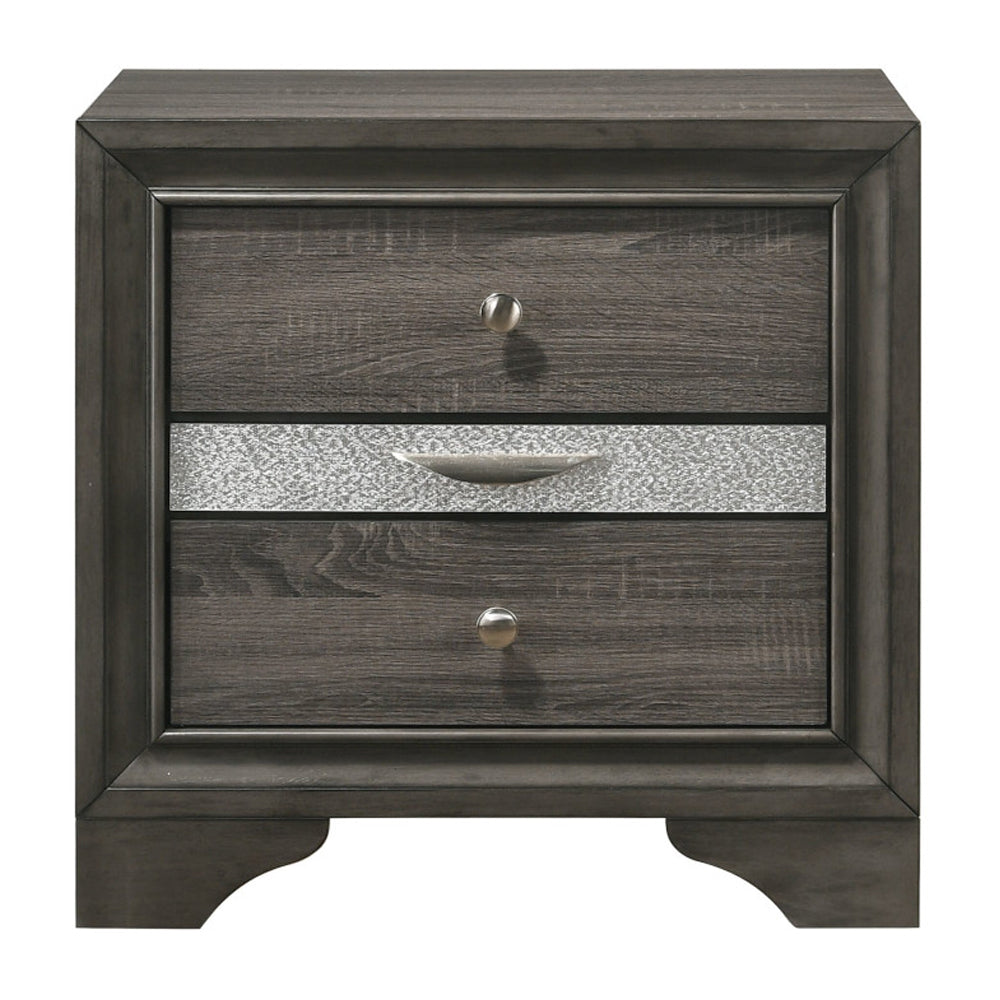Naima Gray Nightstand - Ornate Home
