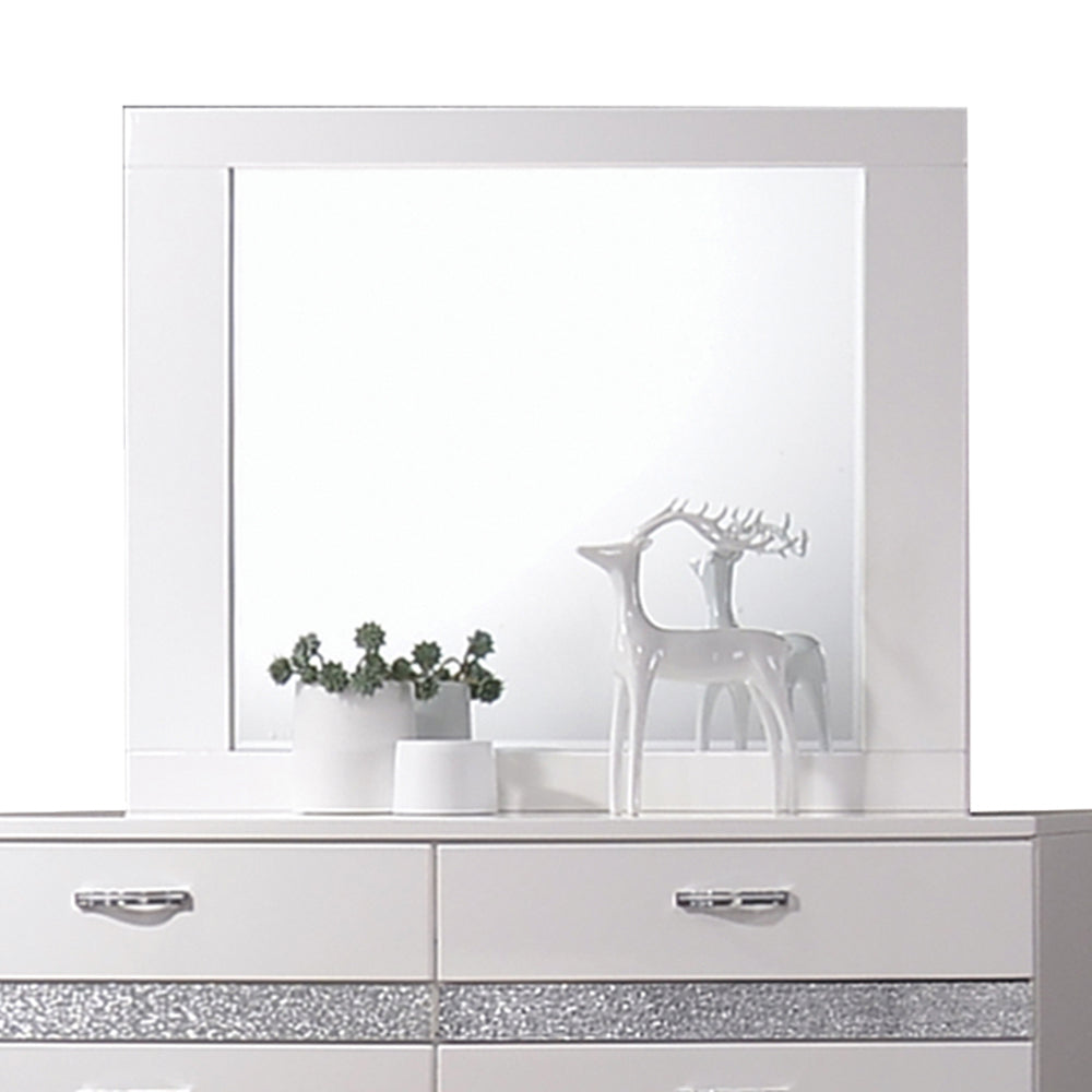 Naima II White High Gloss Mirror - Ornate Home