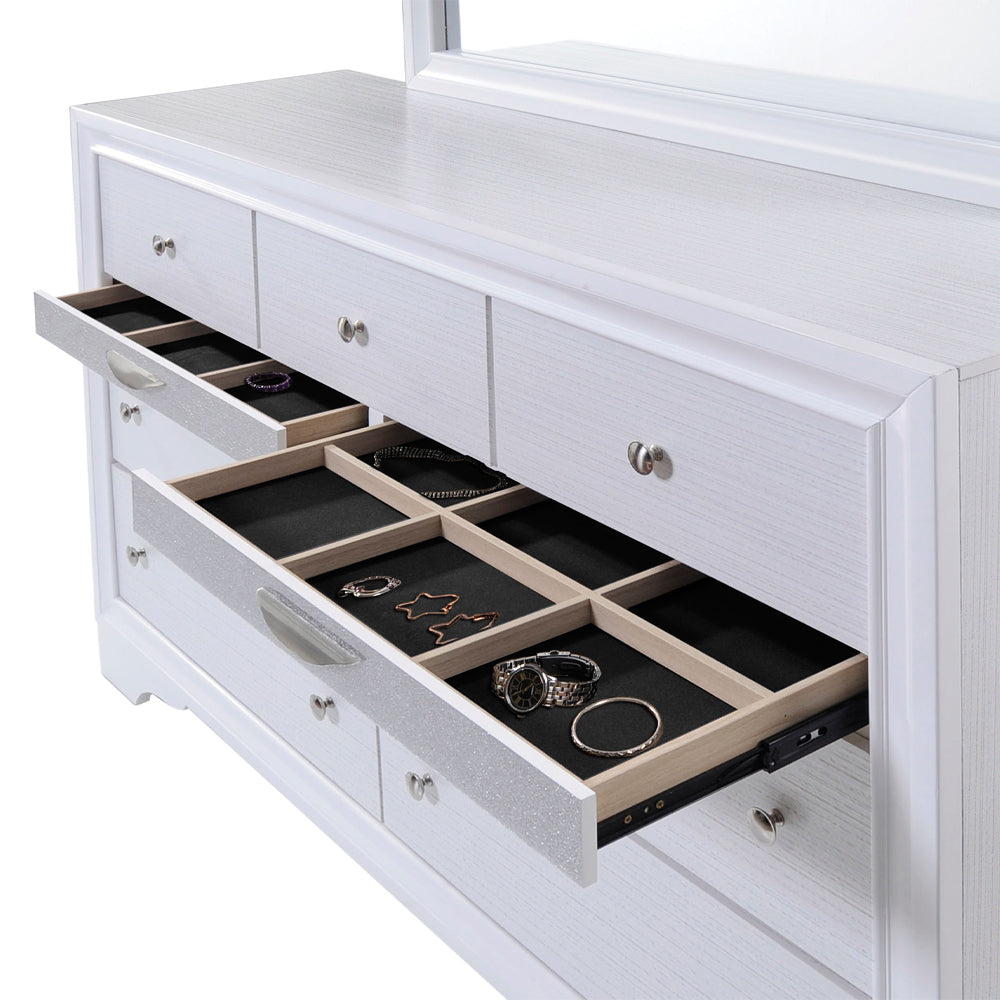 Naima White Dresser - Ornate Home