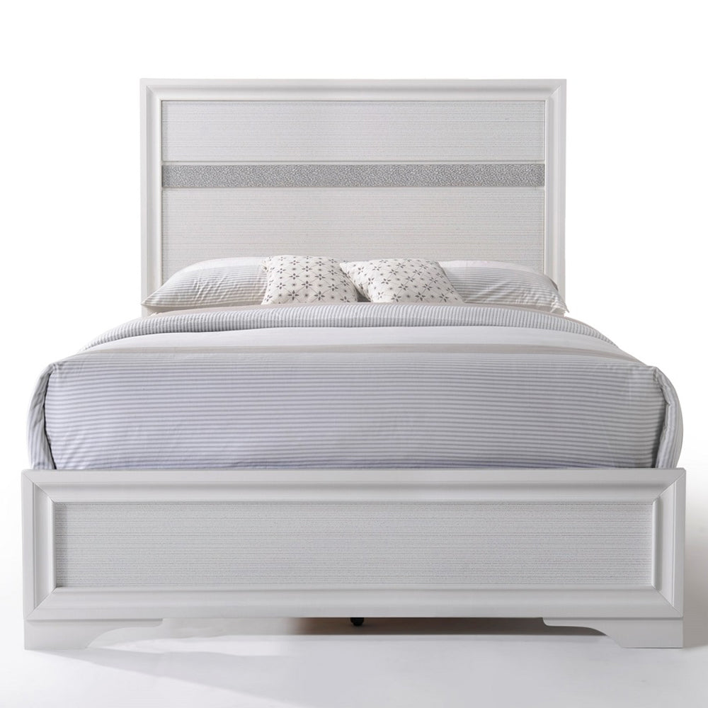 Naima White Twin Bed - Ornate Home