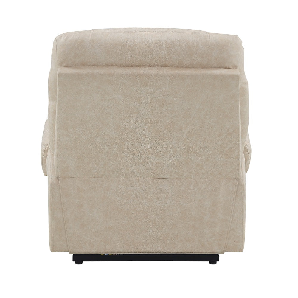 Nairi Ivory Power Recliner w/ Lift & Heating & Massage - Ornate Home