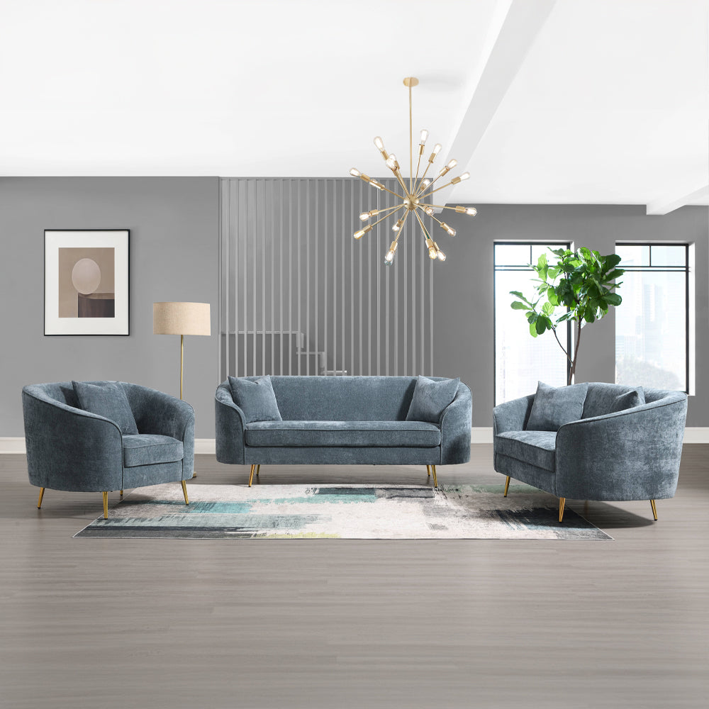 Nakendra Gray Sofa W/2 Pillows - Ornate Home