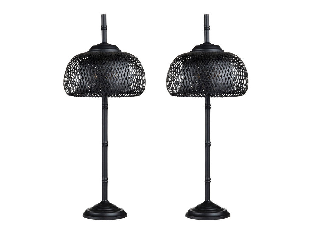 Nalla Black Buffet Lamp (Set of 2) - Ornate Home