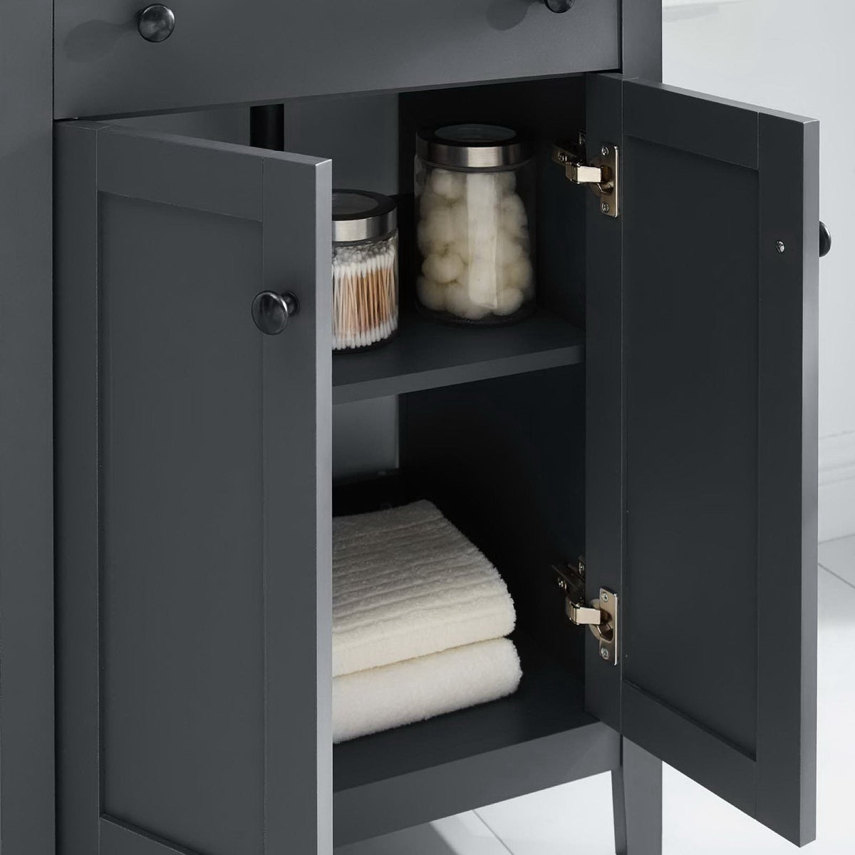 Nantucket Gray 24" Bathroom Vanity Cabinet (Sink Basin Not Included) - Ornate Home