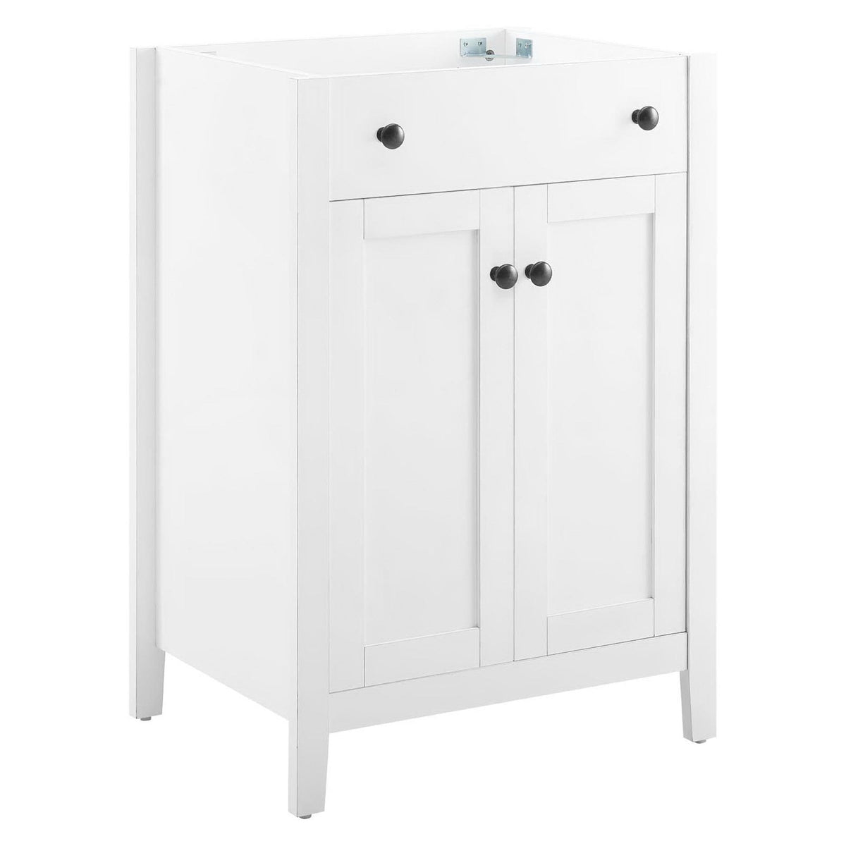 Nantucket White 24" Bathroom Vanity Cabinet (Sink Basin Not Included) - Ornate Home