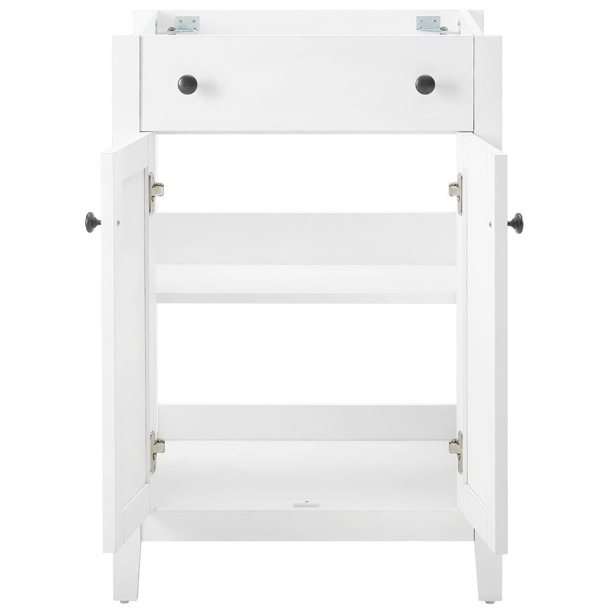 Nantucket White 24" Bathroom Vanity Cabinet (Sink Basin Not Included) - Ornate Home