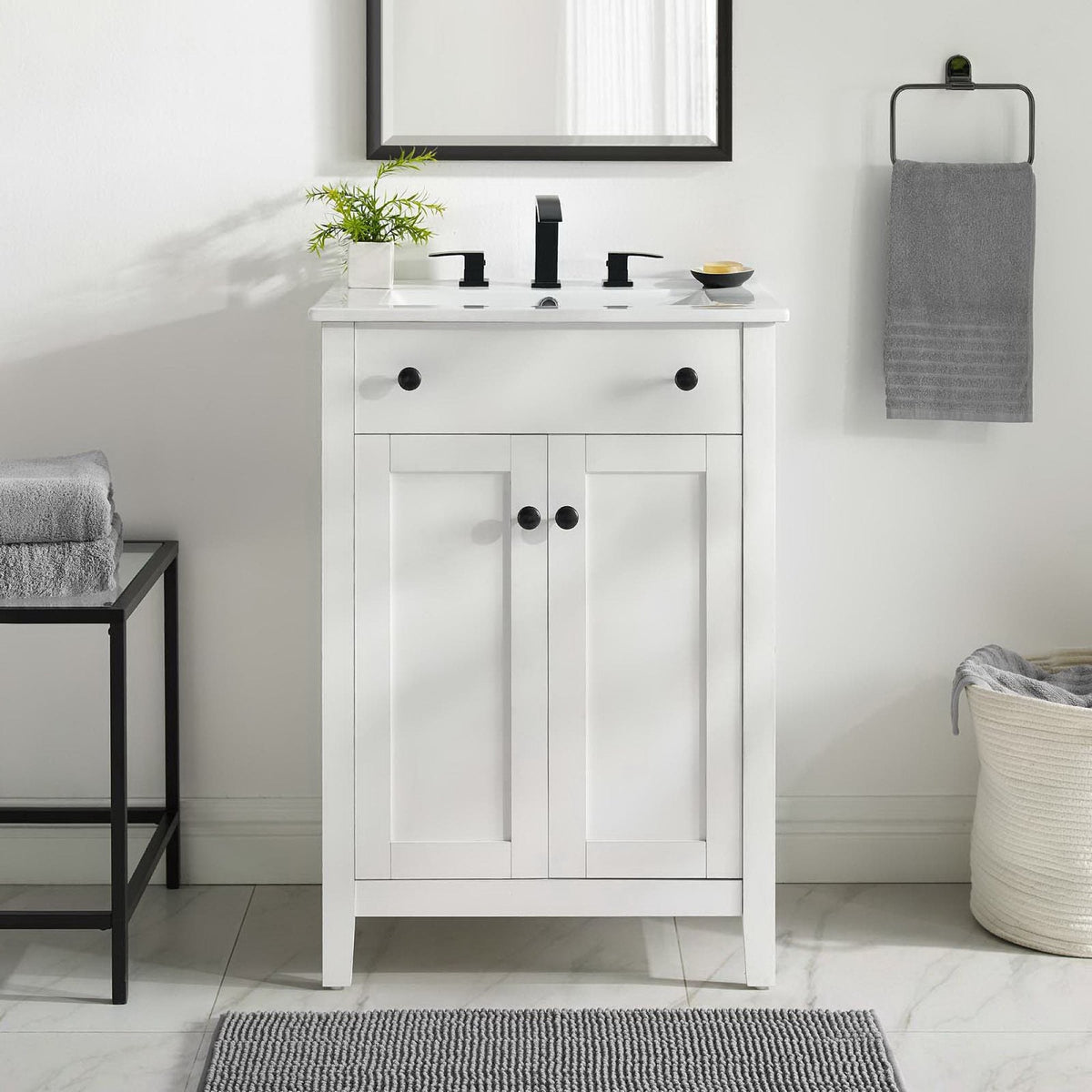 Nantucket White 24" Bathroom Vanity - Ornate Home