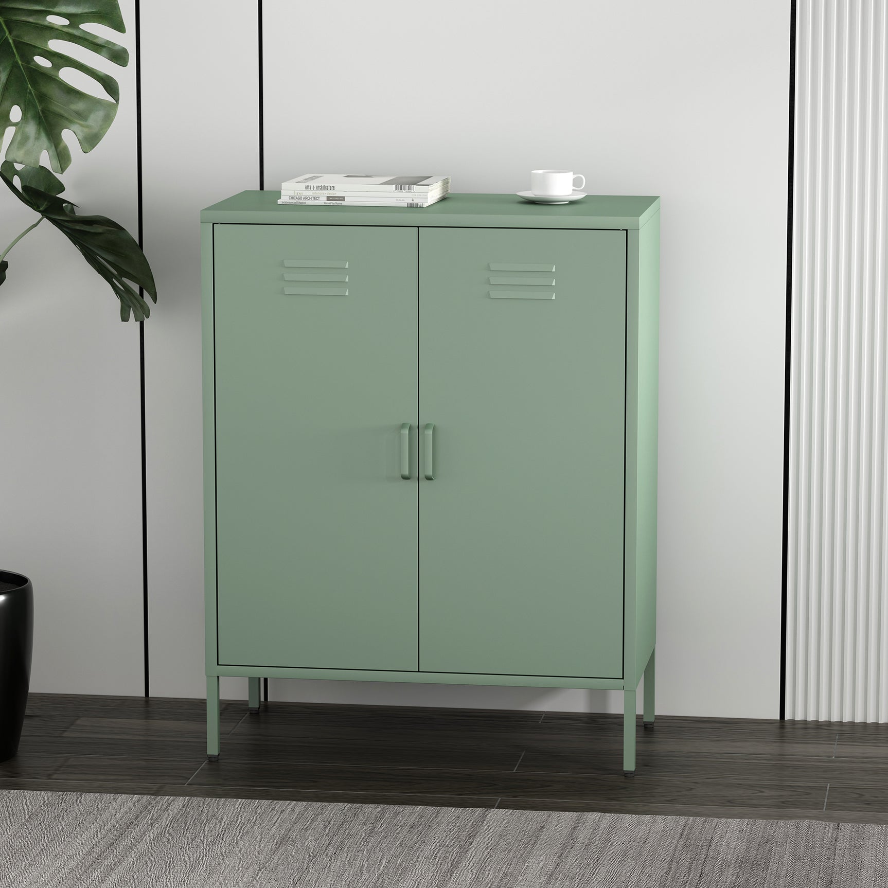Naomi 31.5" Accent Cabinet in Green - Ornate Home