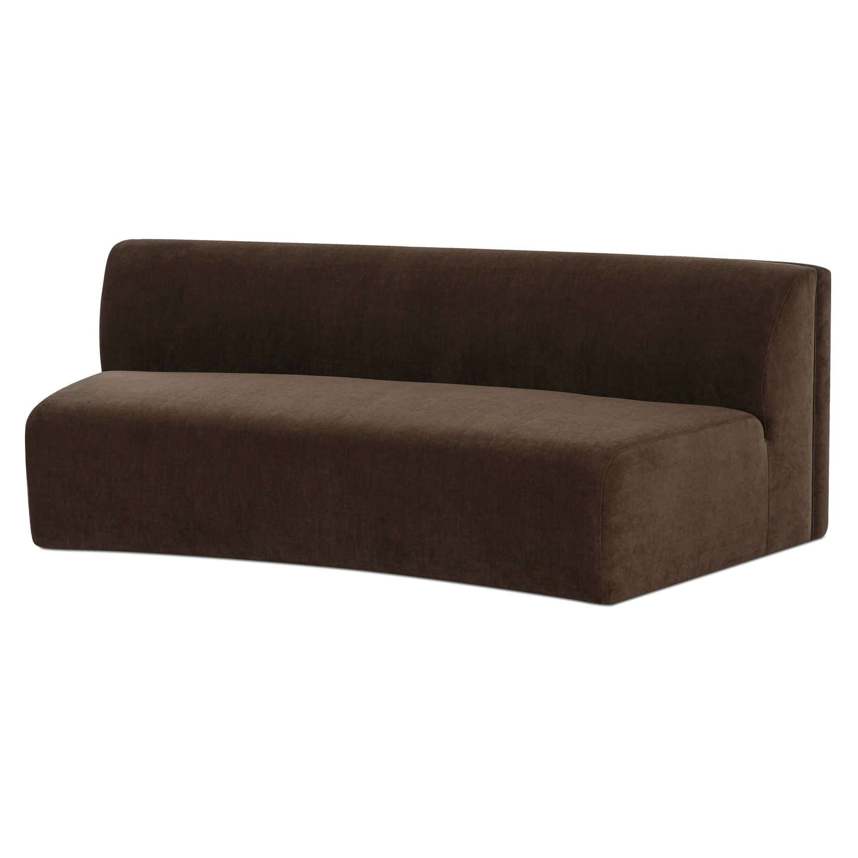 Naomi Dark Brown Concave Sofa - Ornate Home