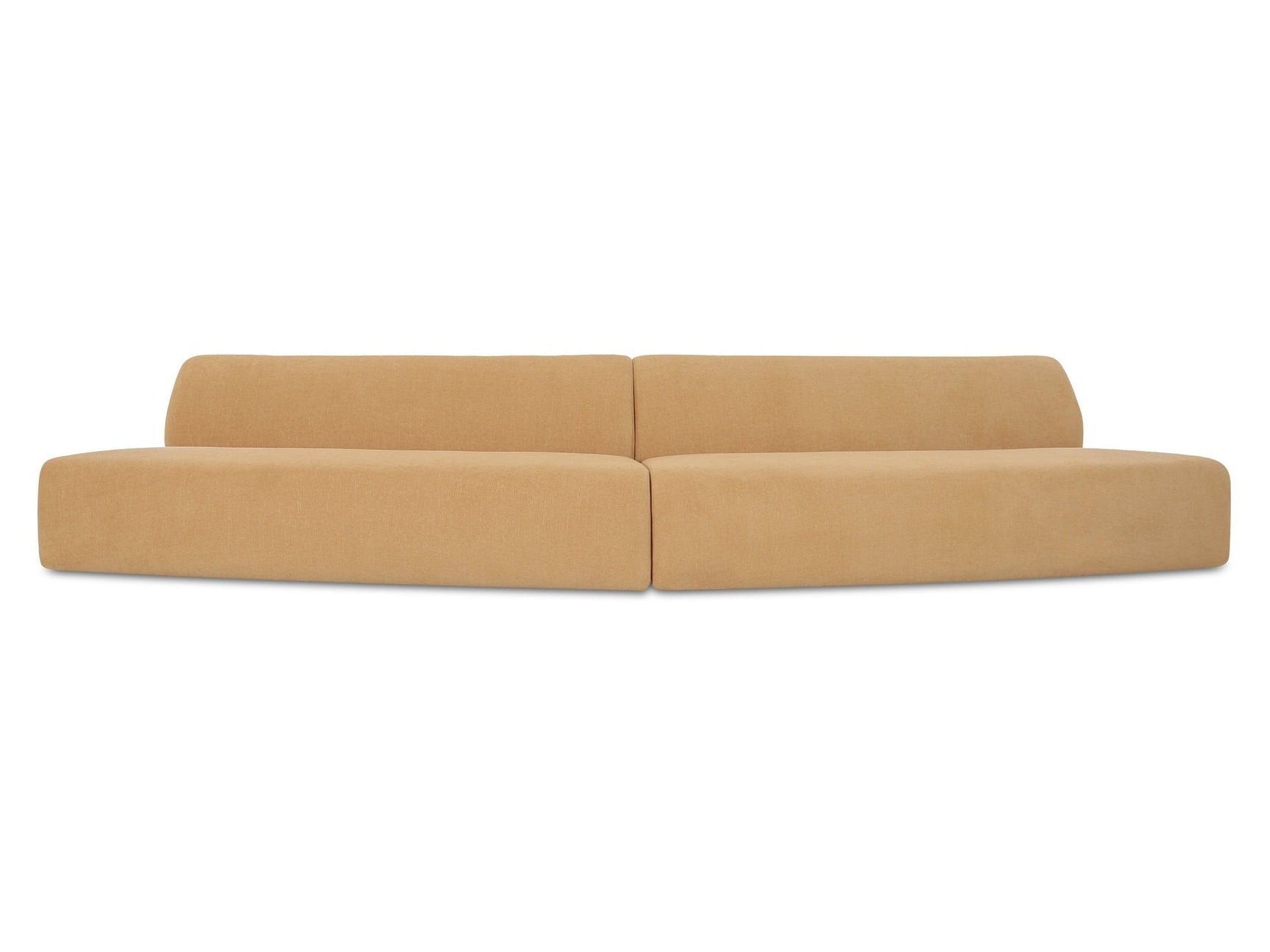 Naomi Golden Yellow 2 Piece Convex Modular Sectional - Ornate Home