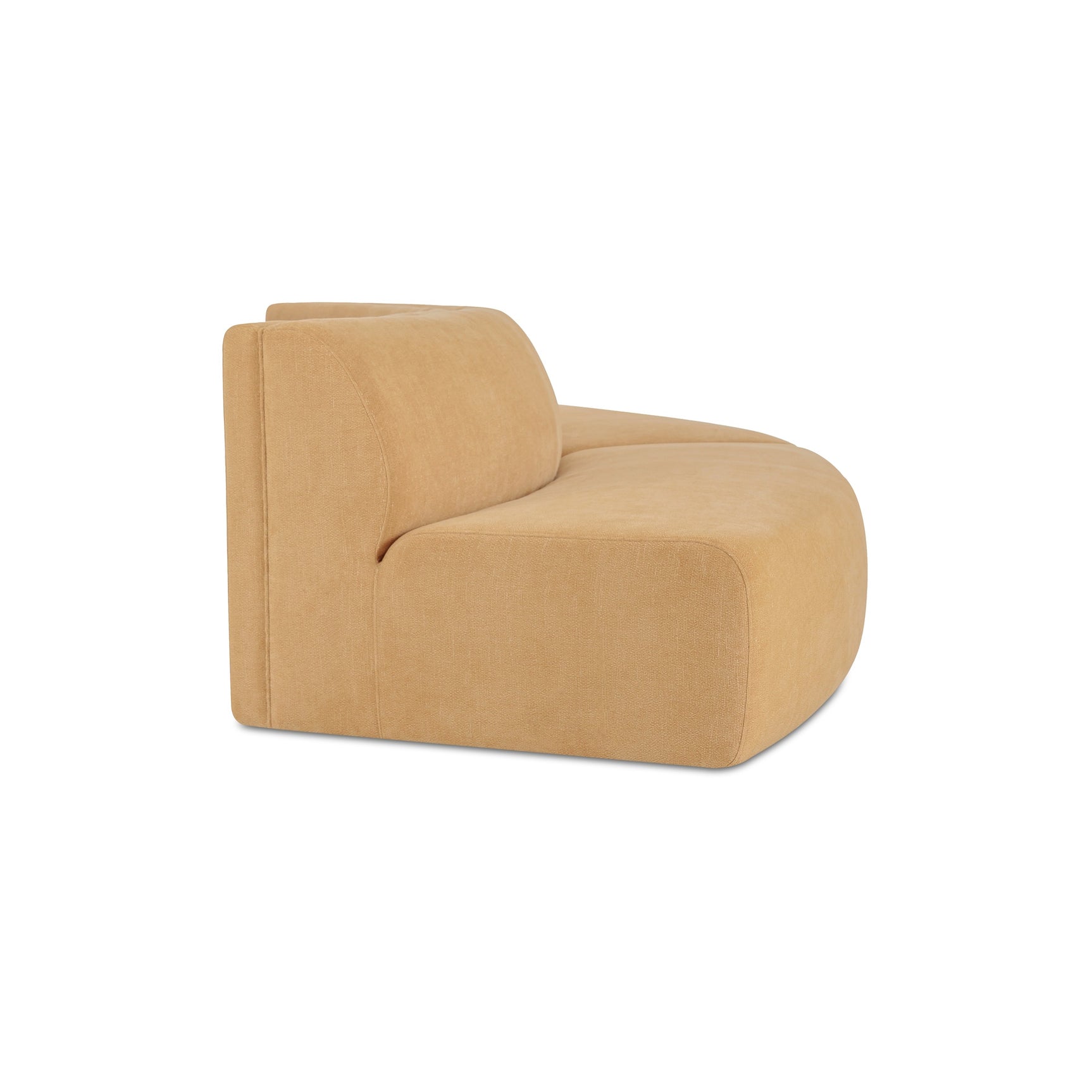 Naomi Golden Yellow 2 Piece Convex Modular Sectional - Ornate Home