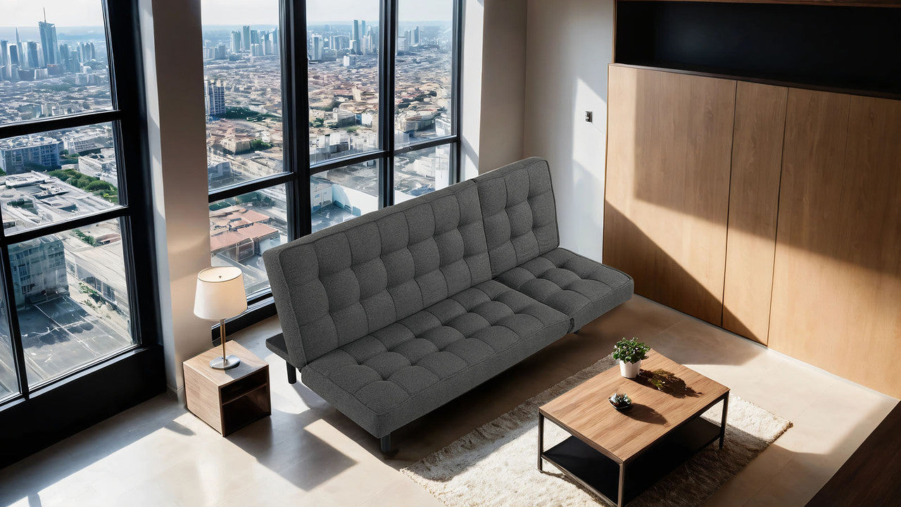 Napervill Dark Gray Futon Sofa - Ornate Home