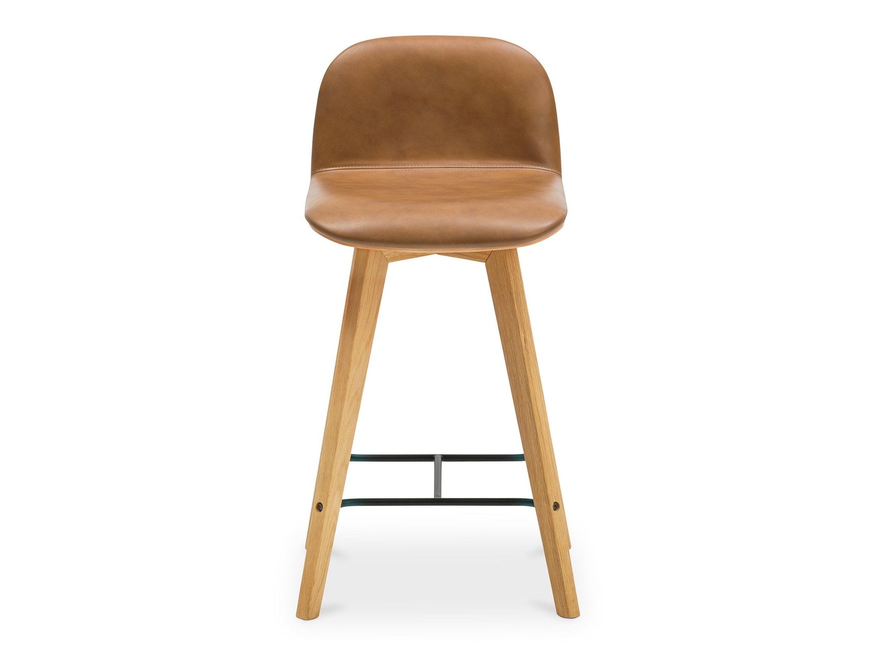 Napoli Brown Leather Counter Stool - Ornate Home