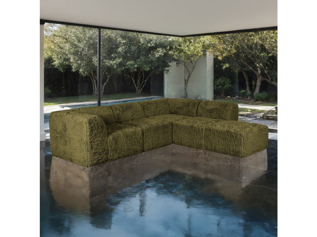 Nappi Olive Green L-Sectional B - Ornate Home