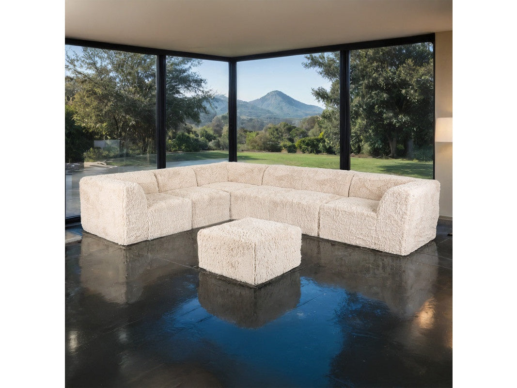Nappi Sand Large L-Sectional w/ Ottoman - Ornate Home