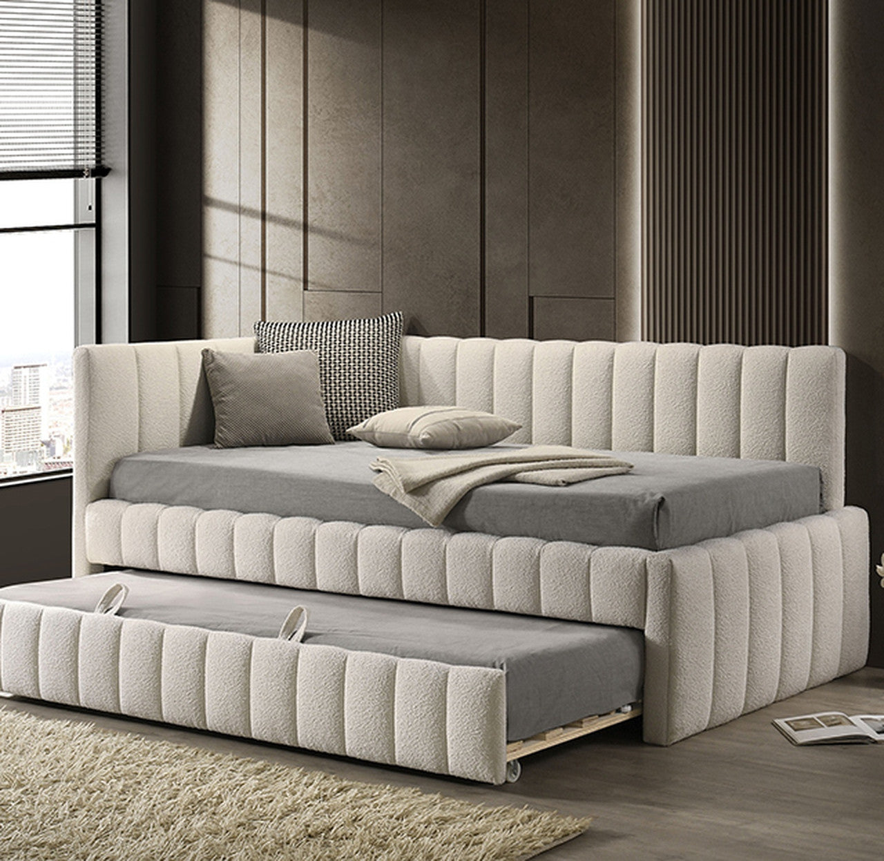Nardi White Twin Daybed w/ Trundle - Ornate Home