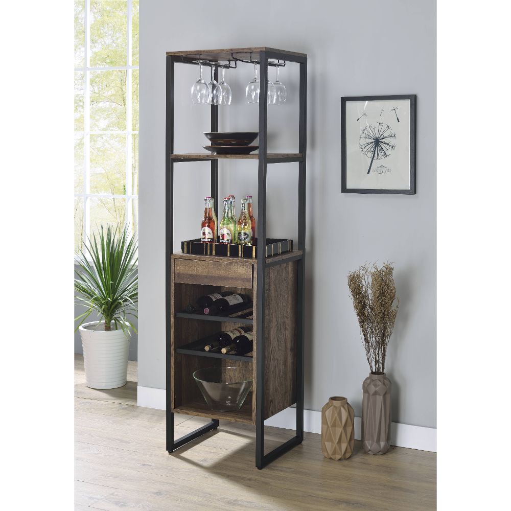 Narik Weathered Oak Wine Rack - Ornate Home