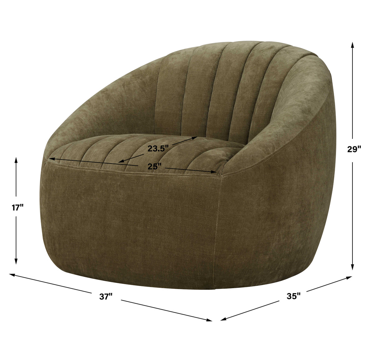 Narrows Moss Green Swivel Chair - Ornate Home