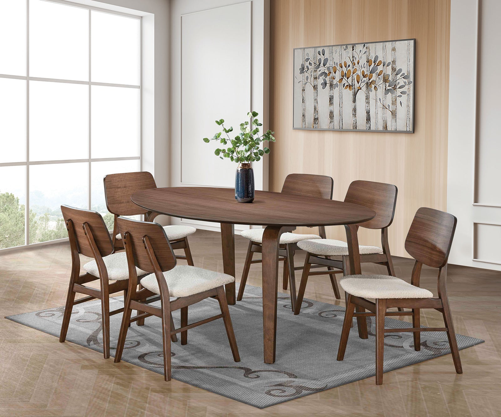 Narvik Walnut Dining Table - Ornate Home