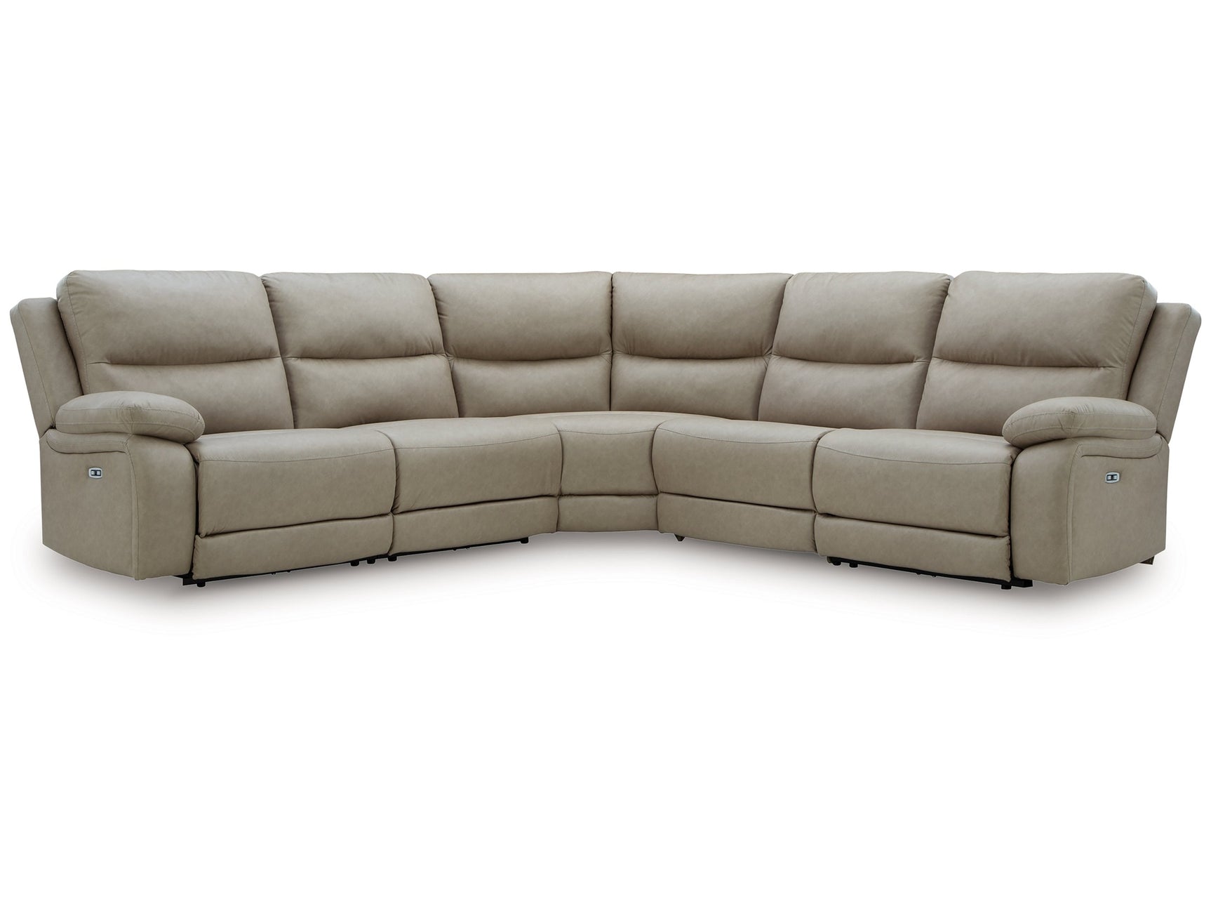 Narwhal Place Pebble 5-Piece Power Reclining Sectional - Ornate Home