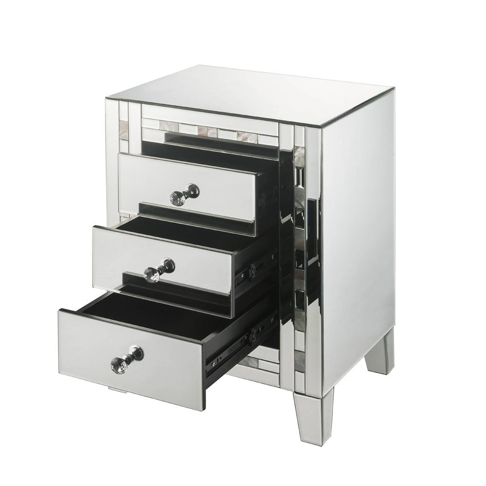 Nasa Mirrored & Mother Pearl Accent Table - Ornate Home