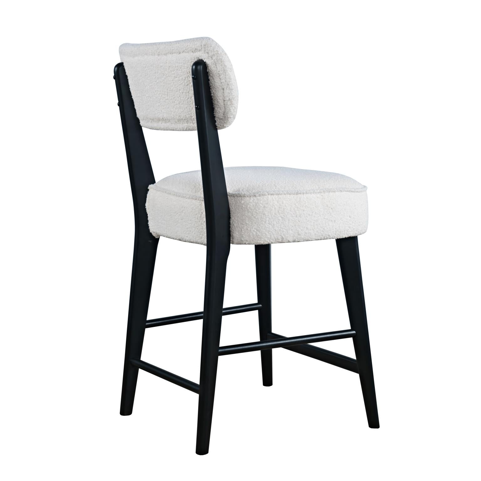 Nash Black Counter Table w/ 4 Wes Stools - Ornate Home