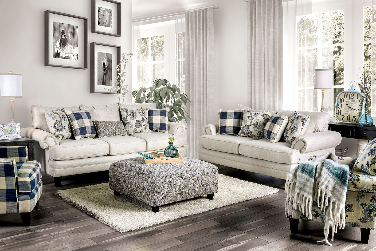 Nash Ivory Loveseat - Ornate Home