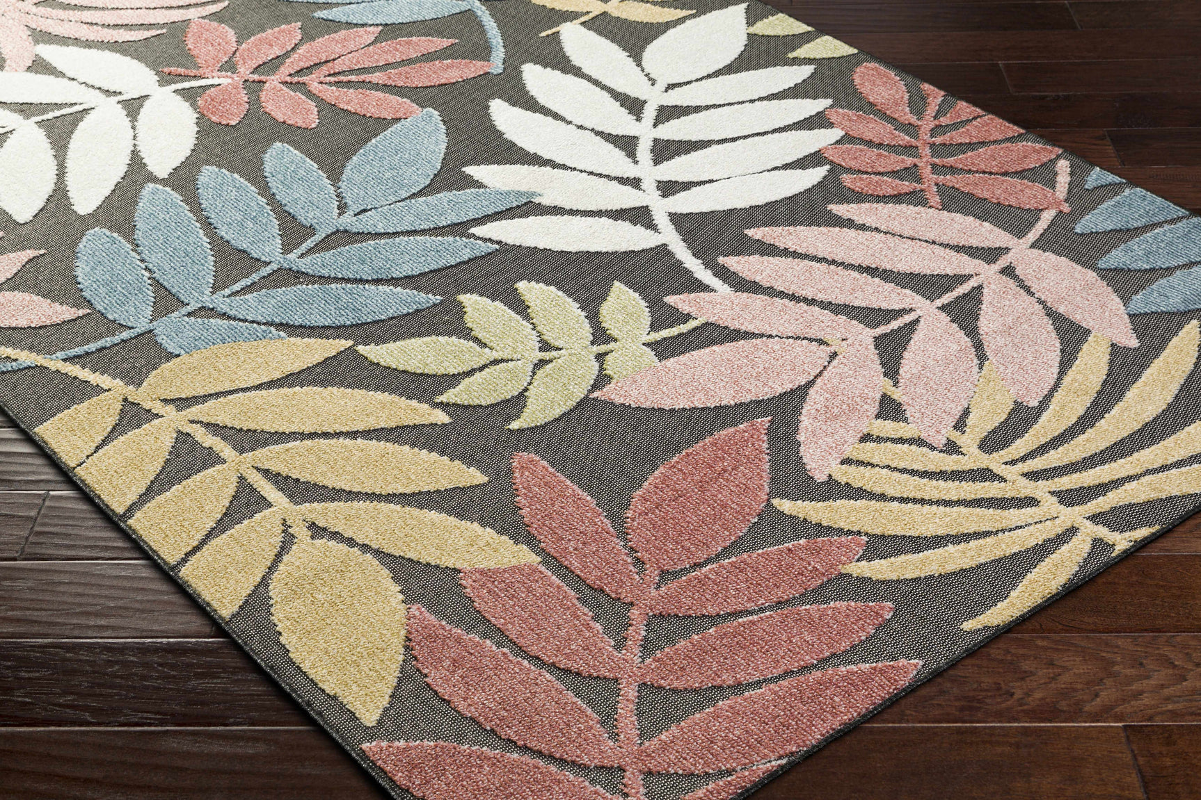 Nasha Charcoal Outdoor Area Rug - Clearance - Ornate Home