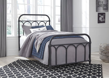Nashburg Black Twin Metal Bed (Online Special Price) - Ornate Home