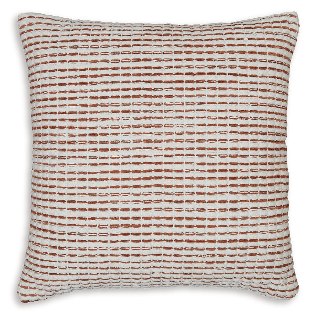 Nashlin White/Rust Pillow (Set of 4) (Online Special Price) - Ornate Home