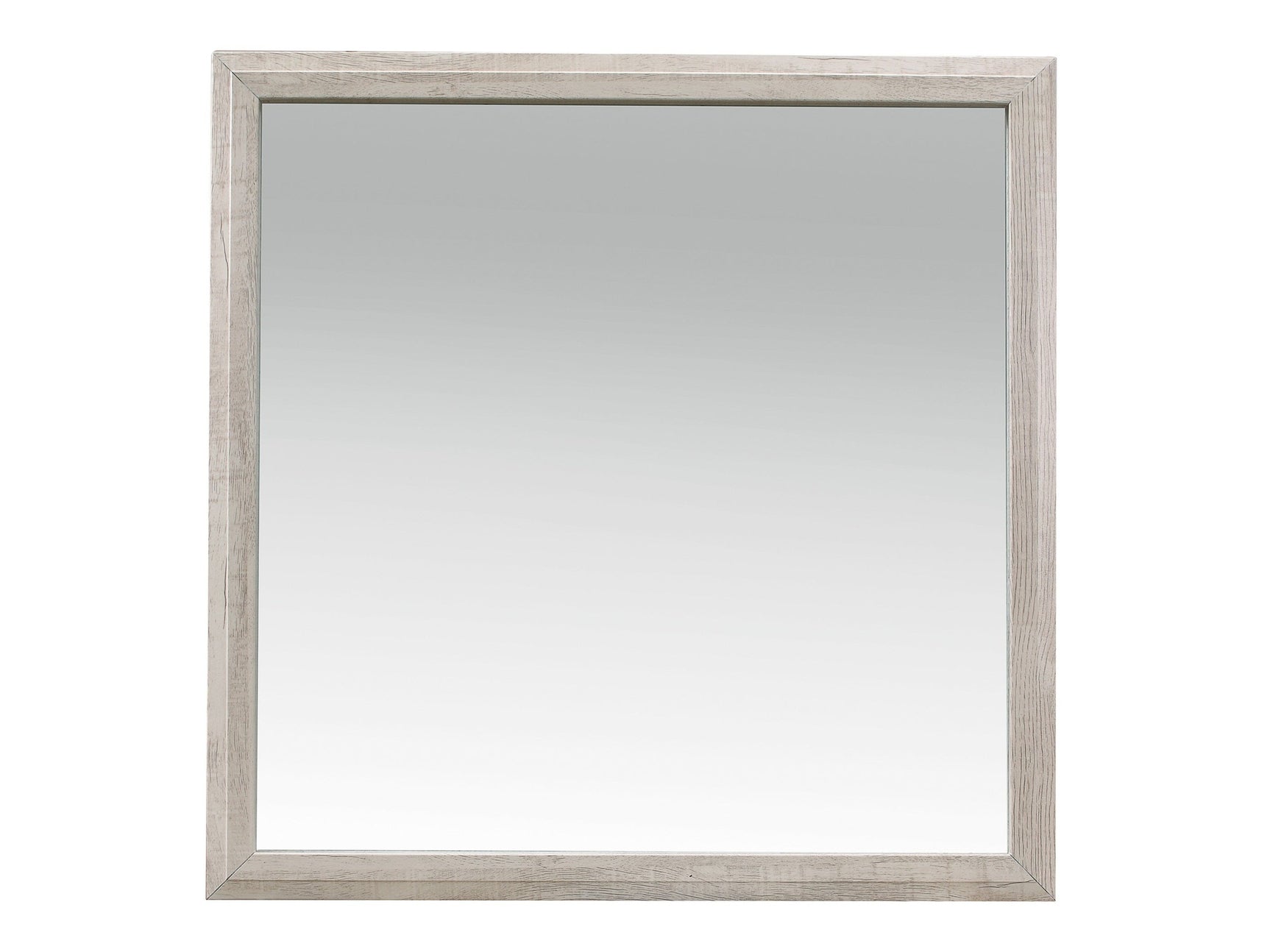 Nashville Antique White/Brown Mirror - Ornate Home