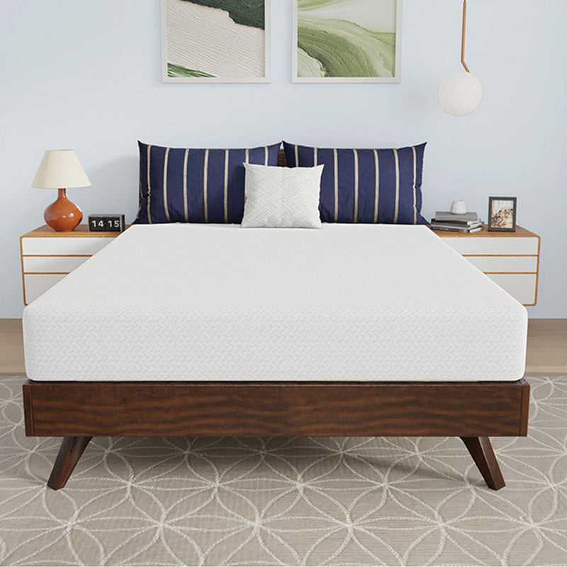 Nasturtium White 8" Full Bamboo Charcoal Infused Memory Foam Mattress - Ornate Home
