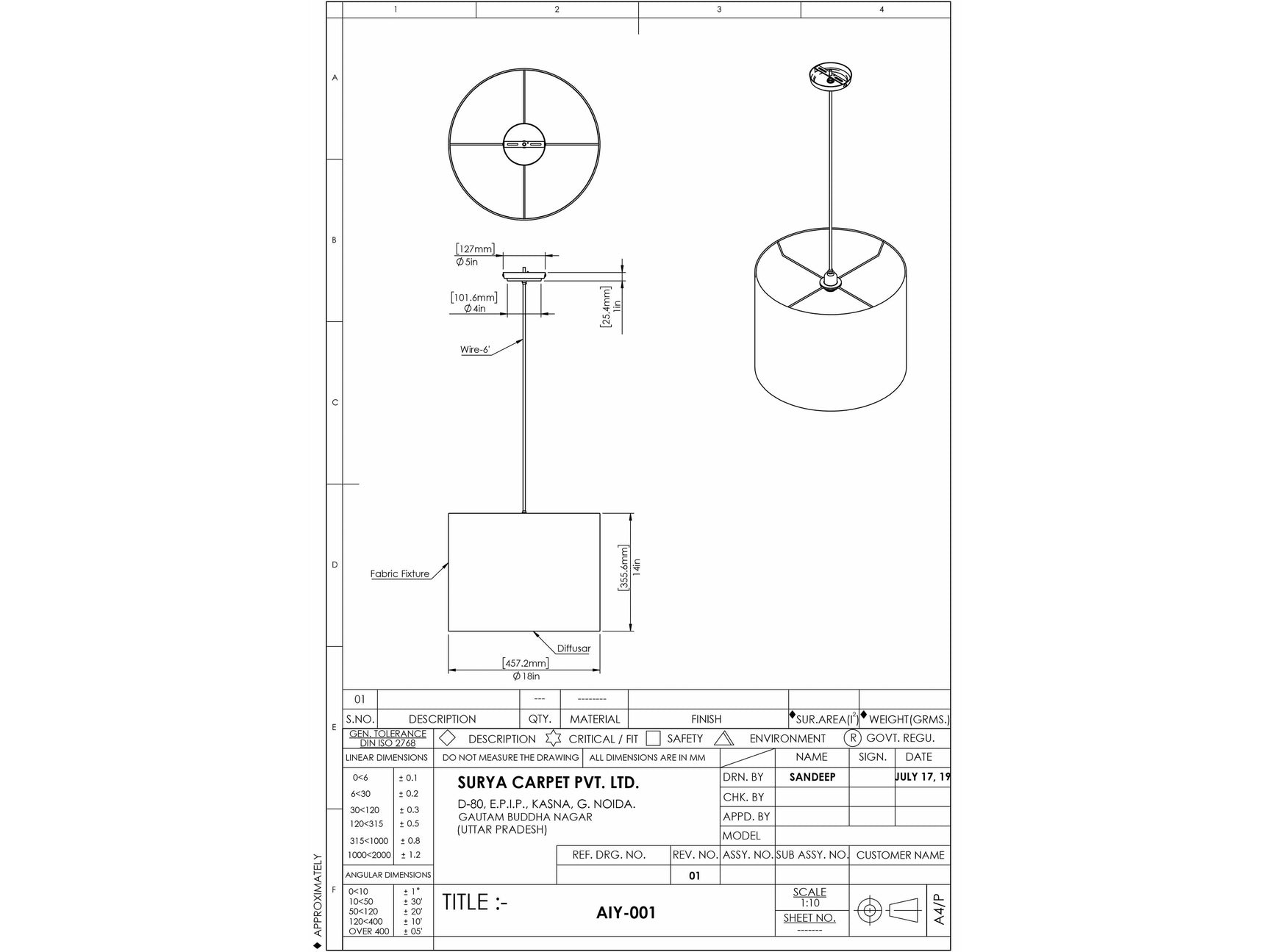 Natchitoches Ceiling Light - Clearance - Ornate Home