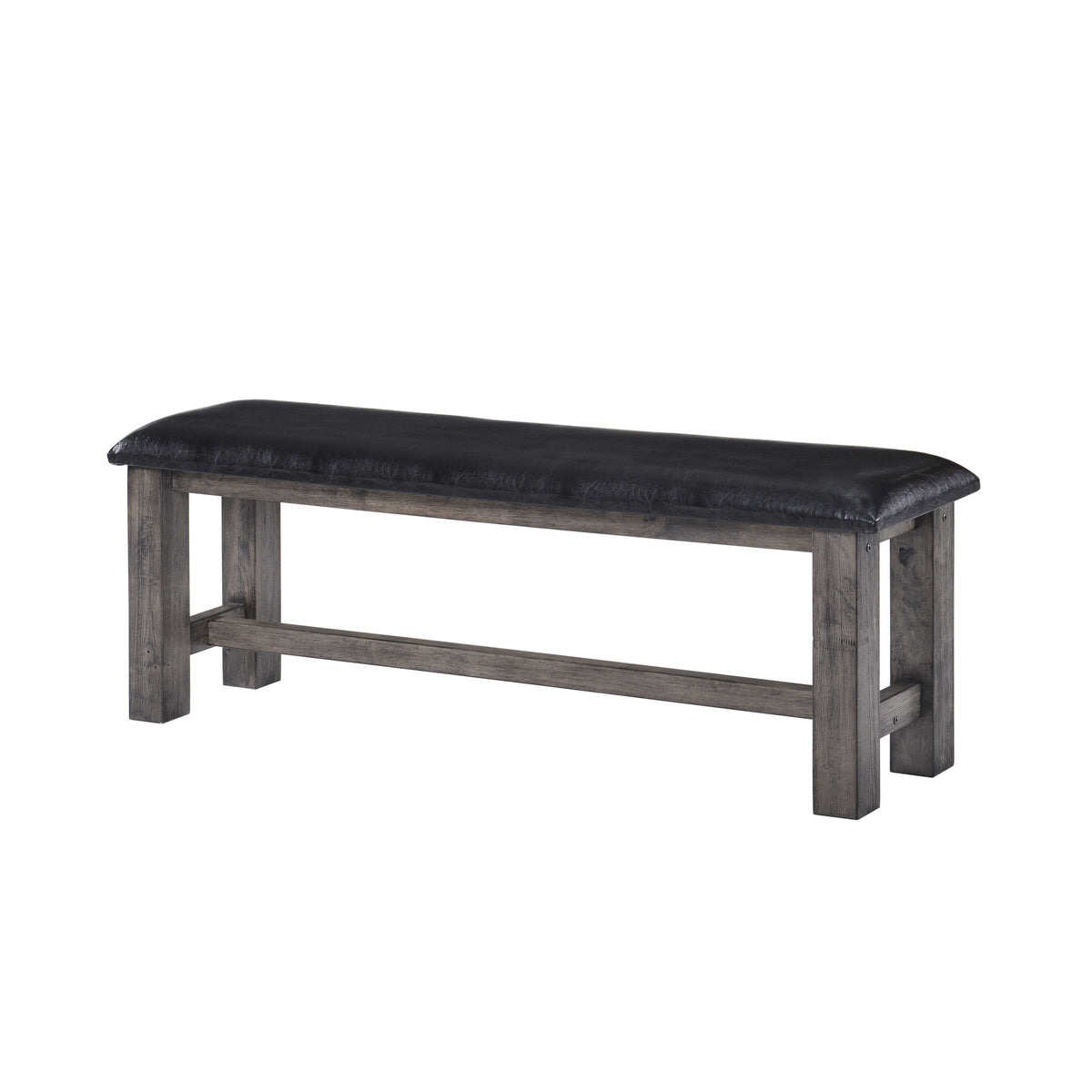Nathan Grey Oak Bench with PU Padded Seat