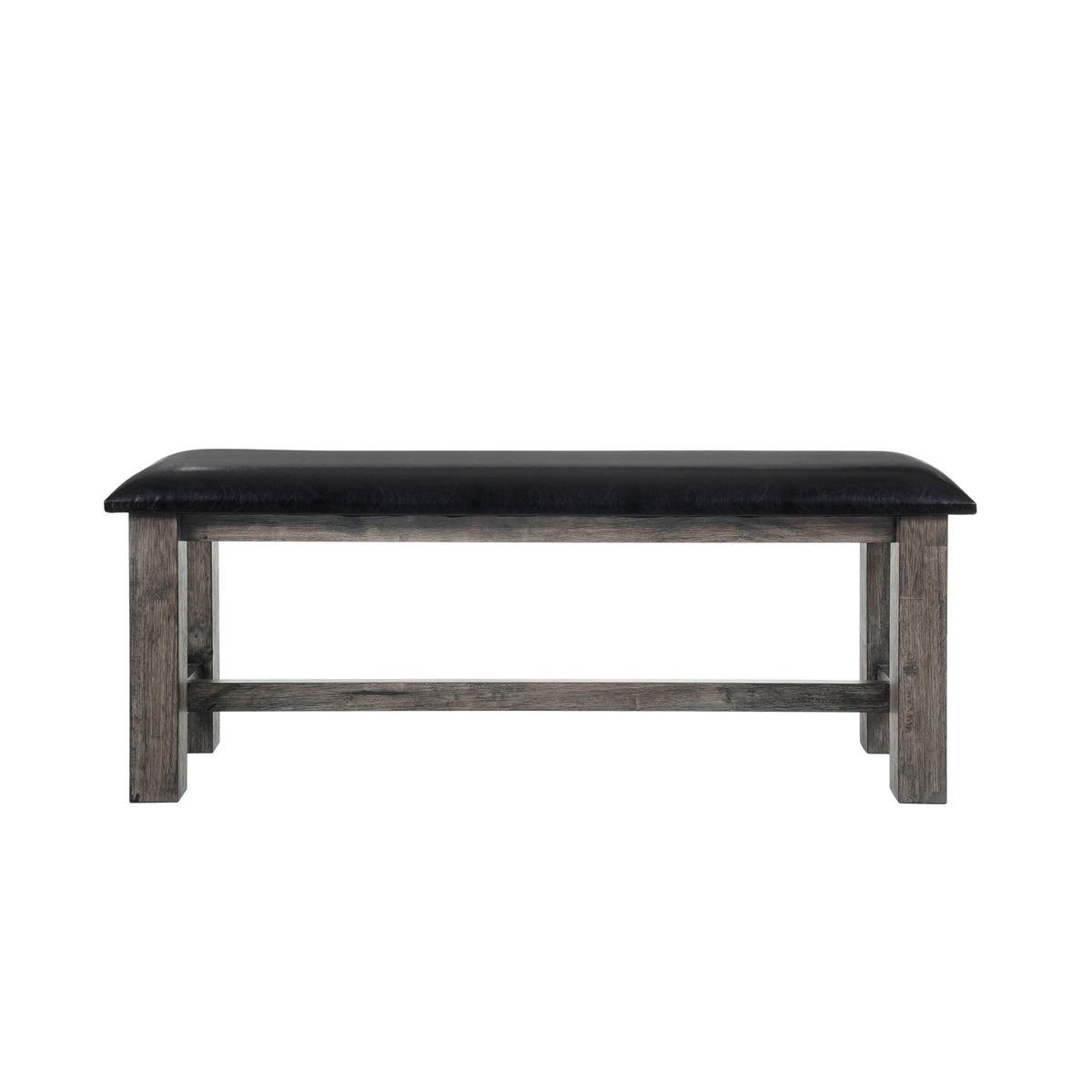 Nathan Grey Oak Bench with PU Padded Seat