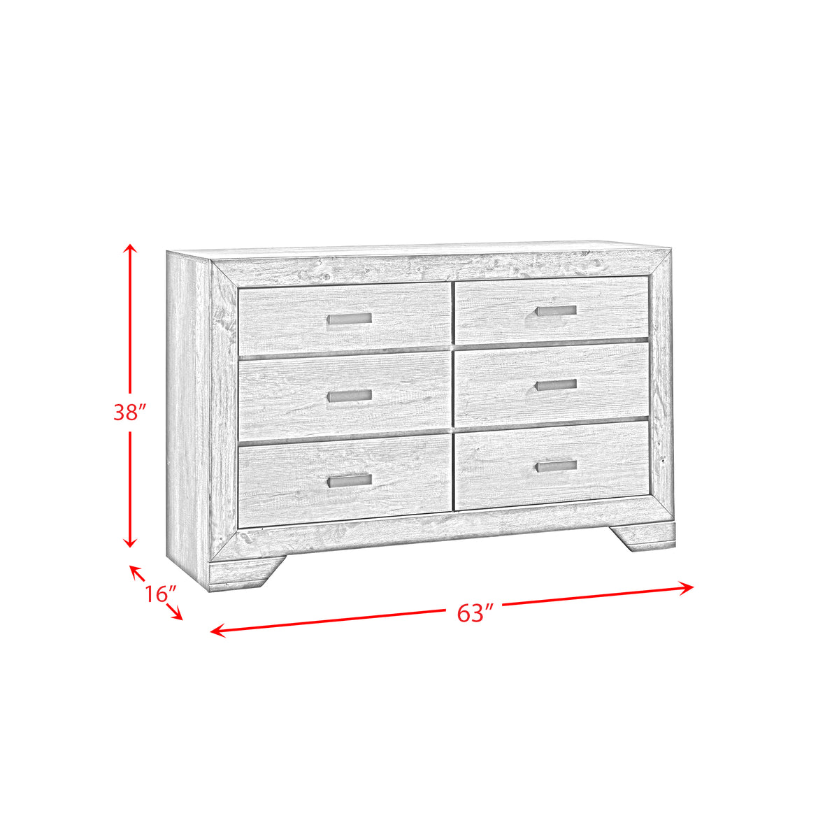 Nathan Rustic Grey 4-Piece King Bedroom Set with 2 Nightstands & Dresser - Ornate Home