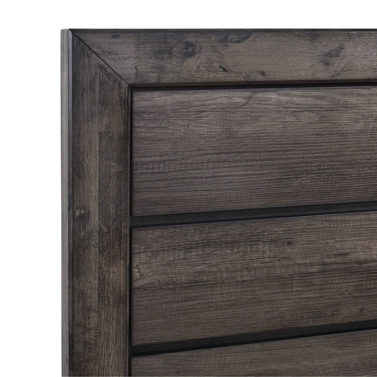Nathan Rustic Grey 5-Piece Youth Full Panel Bedroom Set - Ornate Home