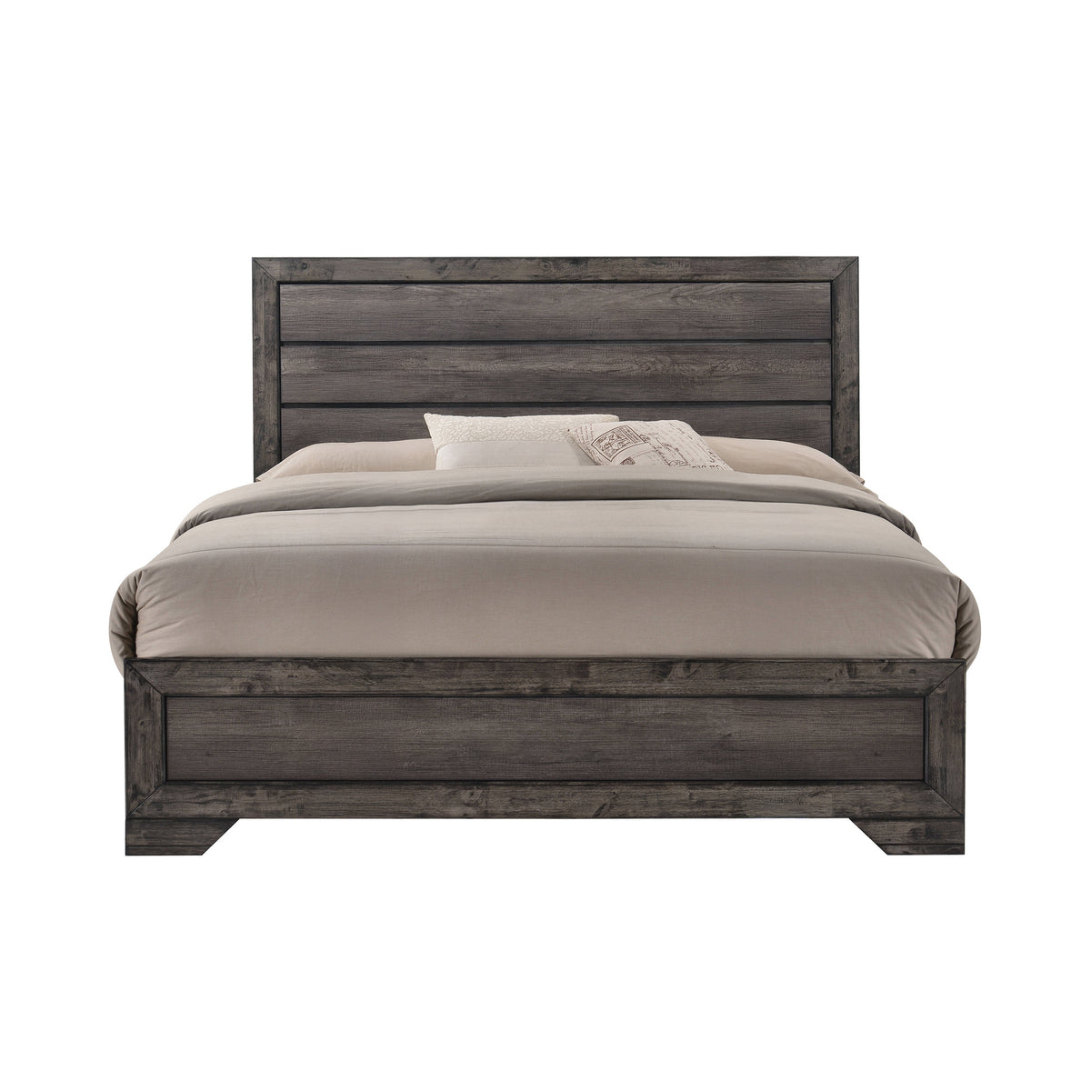 Nathan Rustic Grey King Bed - Ornate Home