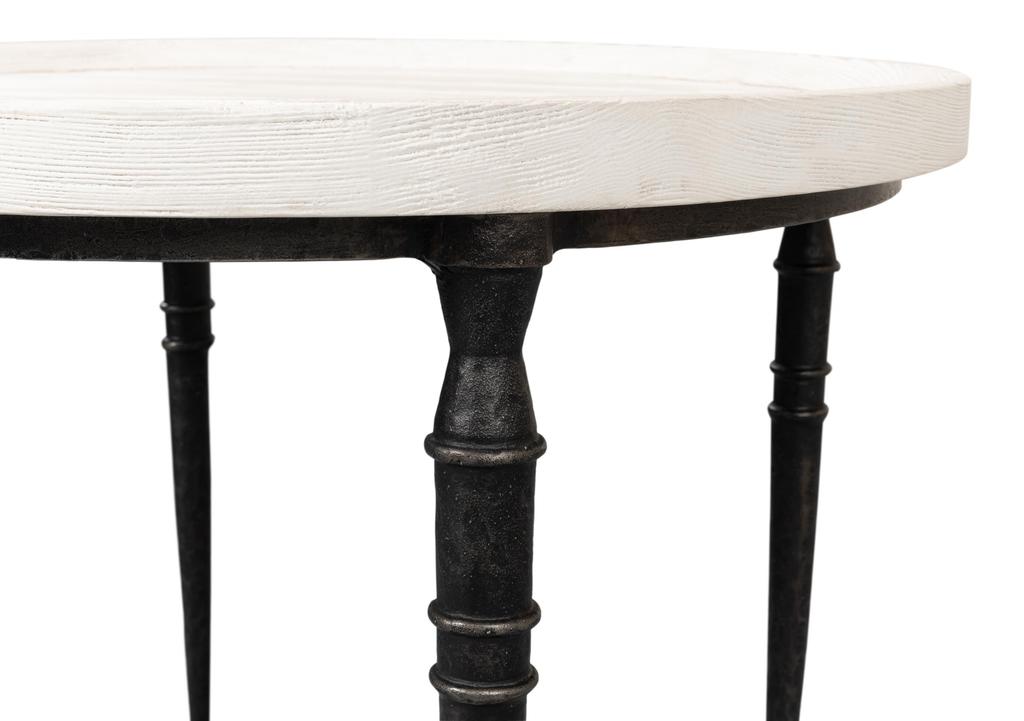 Nathaniel Elegance White Side Table - Ornate Home