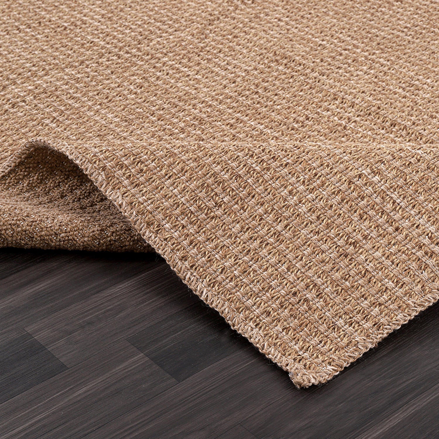 Woolen Natural Jute-Look Area Rug | Classic Earthy Style
