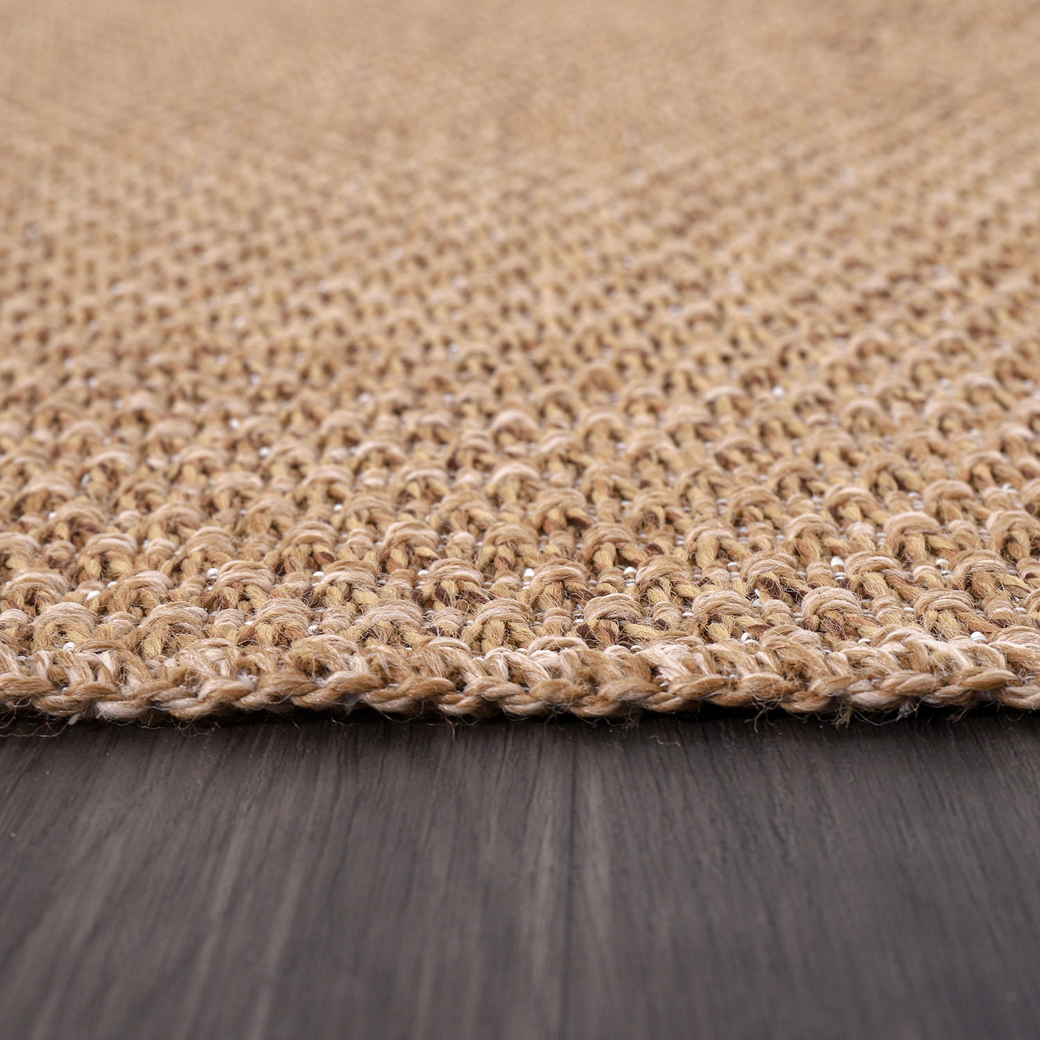 Woolen Natural Jute-Look Area Rug | Classic Earthy Style