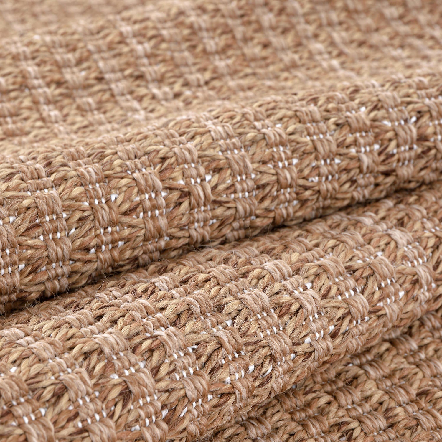 Woolen Natural Jute-Look Area Rug | Classic Earthy Style
