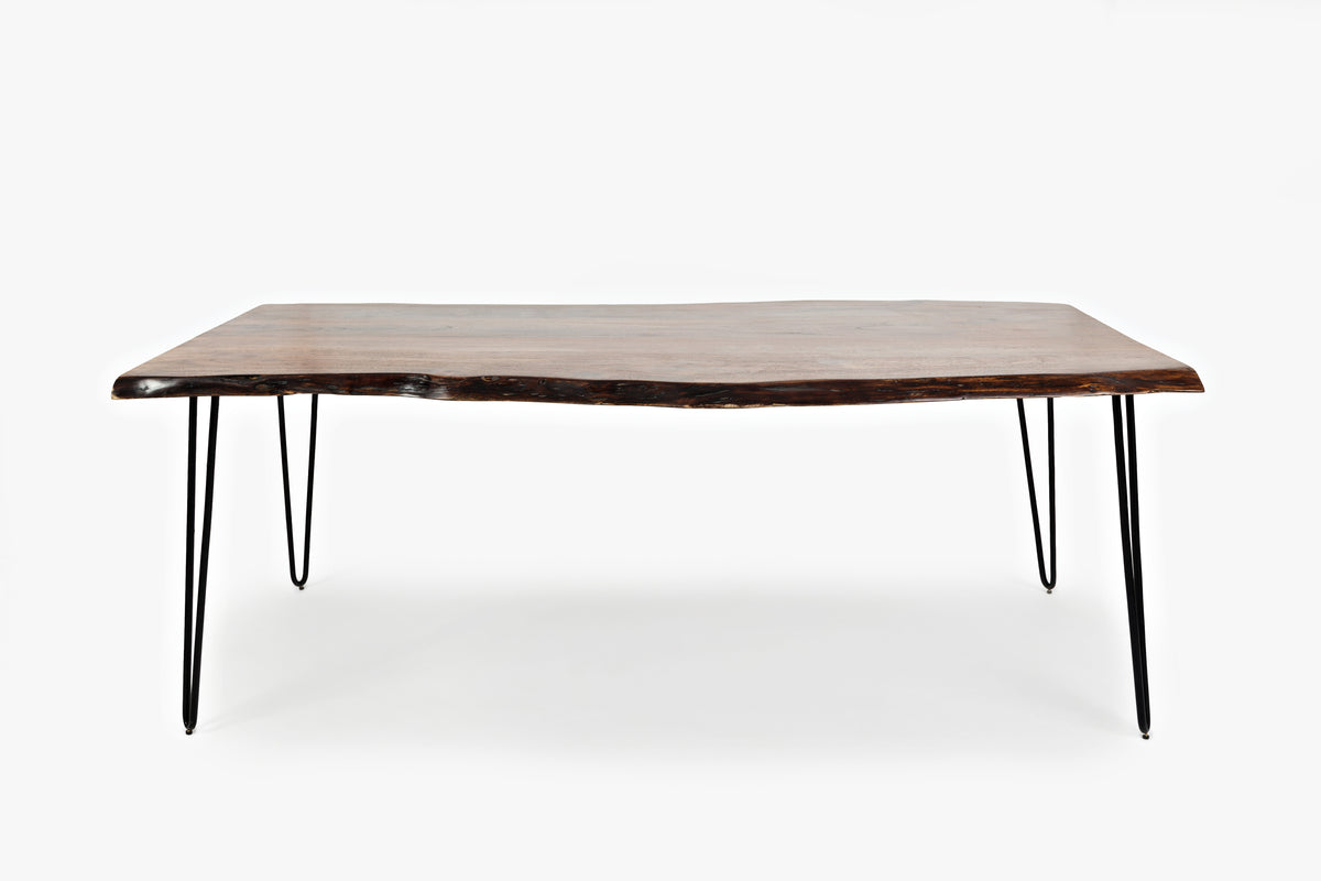Nature's Edge Light Chestnut/Grey 79 Dining Table w/ 4 Owen Chairs - Ornate Home