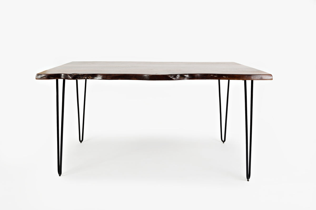 Nature's Edge Light Chestnut/Slate 60 Dining Table w/ 4 Owen Chairs and Bench - Ornate Home