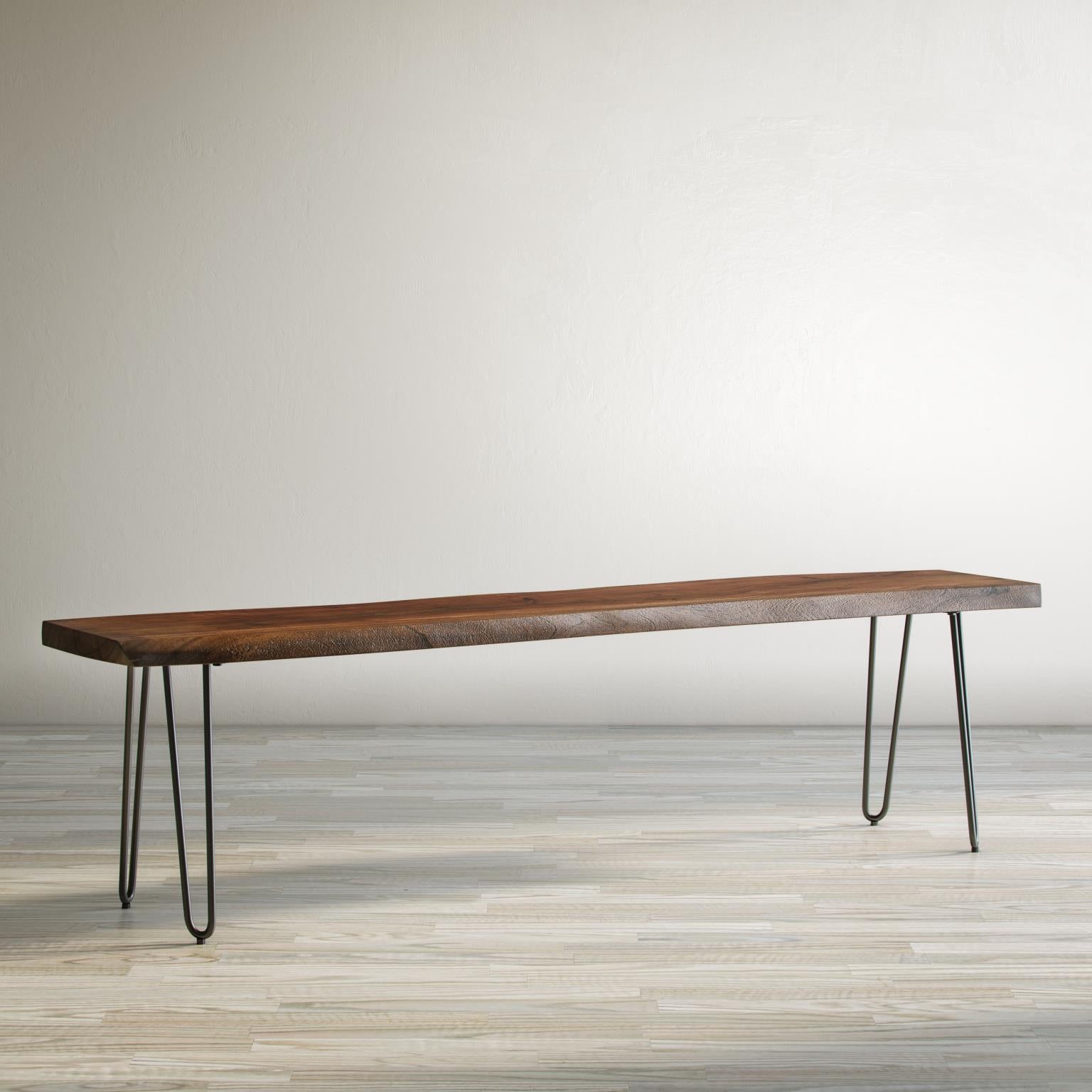 Nature's Edge Light Chestnut/Slate 79 Dining Table w/ 4 Owen Chairs and Bench - Ornate Home