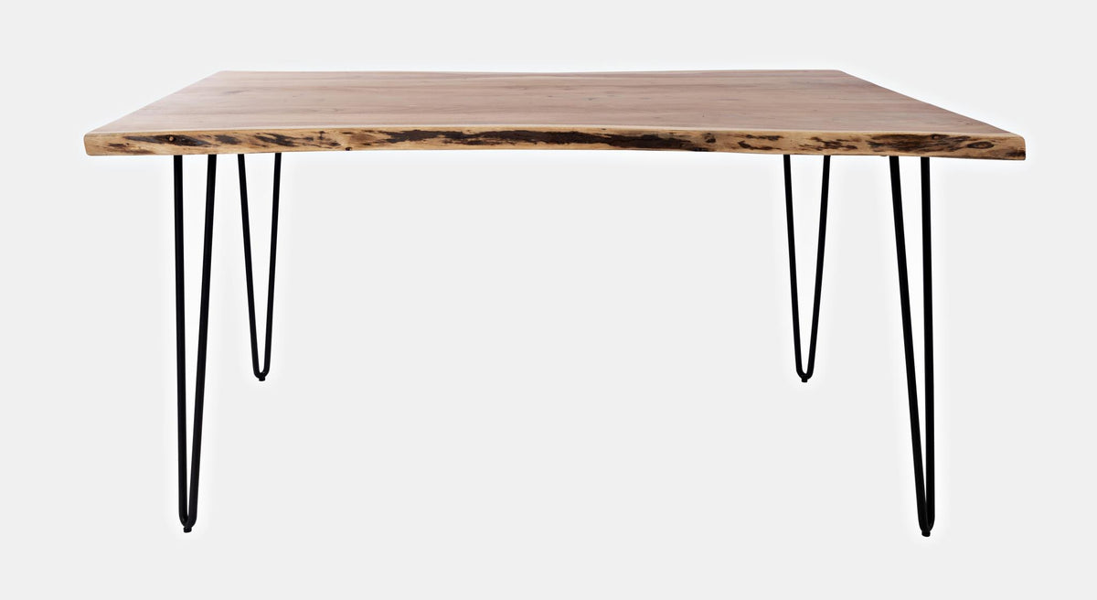 Nature's Edge Natural/Dark Brown 60 Dining Table w/ 4 Owen Chairs and Bench - Ornate Home