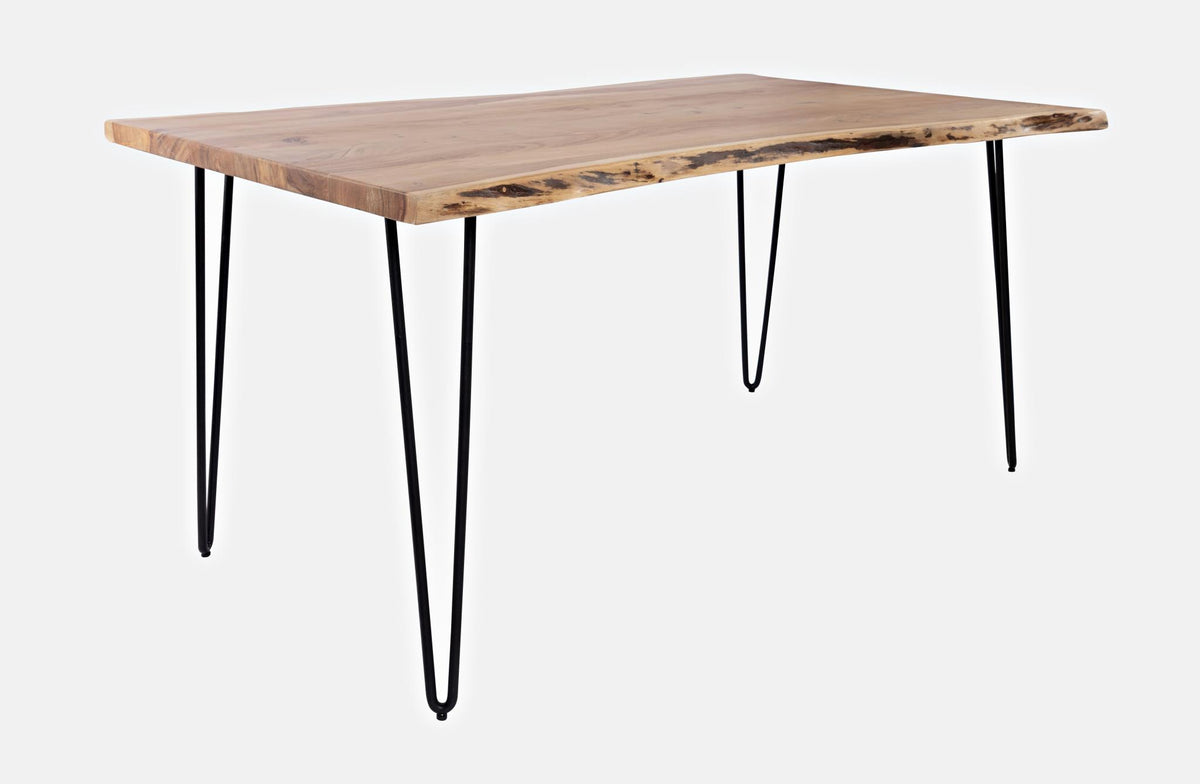 Nature's Edge Natural/Dark Brown 60 Dining Table w/ 4 Owen Chairs and Bench - Ornate Home