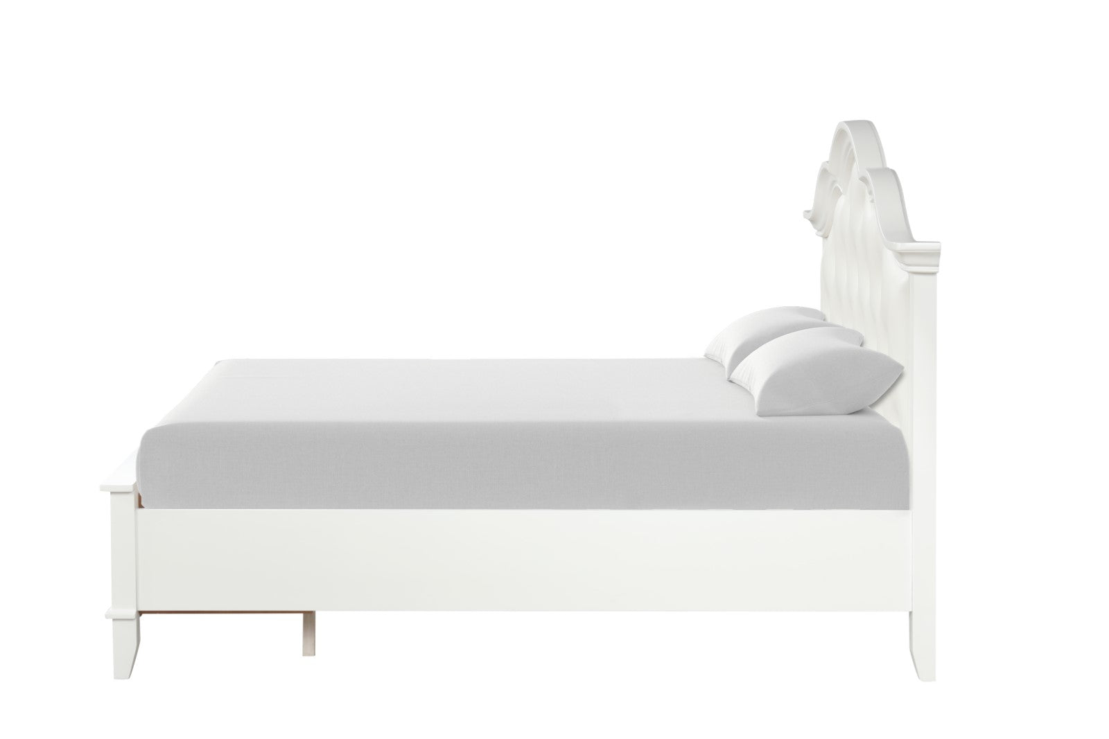 Naucalpan White Twin Bed - Ornate Home